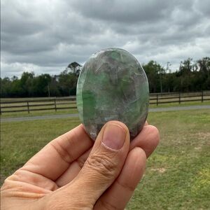Fluorite Polished Stone Palm Palmstone